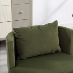 Upholstered Bucket-shaped Dining Chair With Ottoman